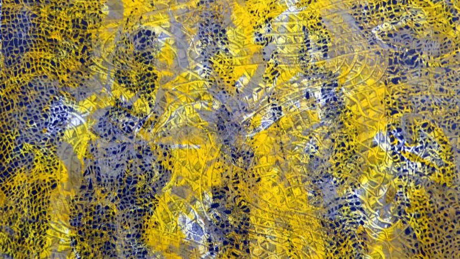 Woven series monotype by Kathy Draper